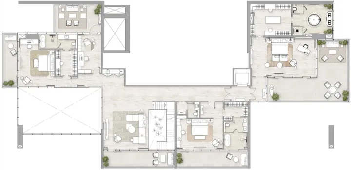 5 BR floor plan