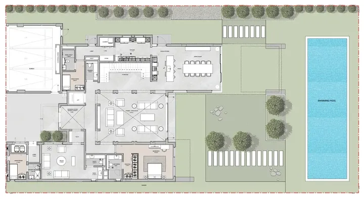 6 BR floor plan