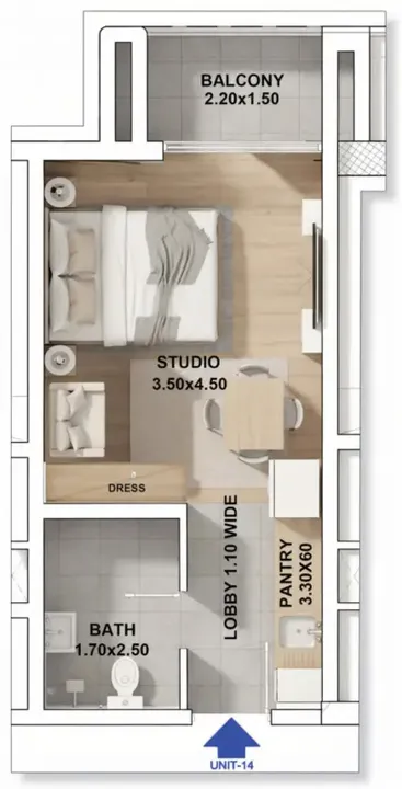 Studio floor plan