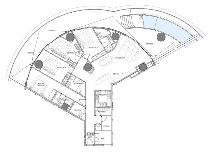 4 BR floor plan