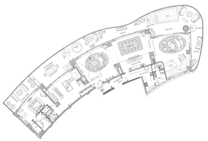5 BR floor plan