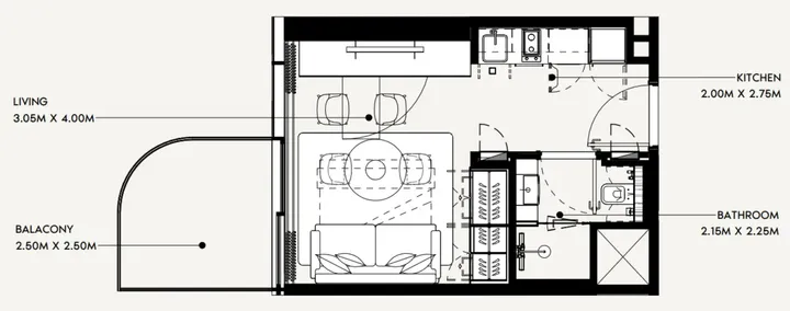 Studio floor plan