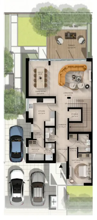 4 BR floor plan