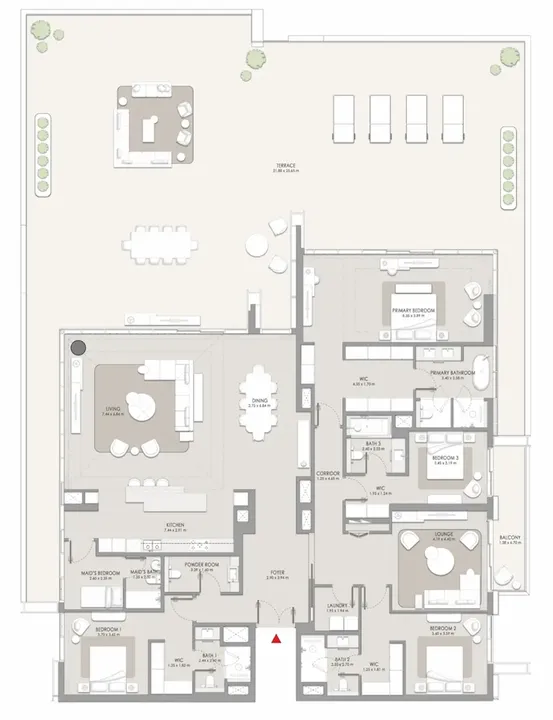 4 BR floor plan