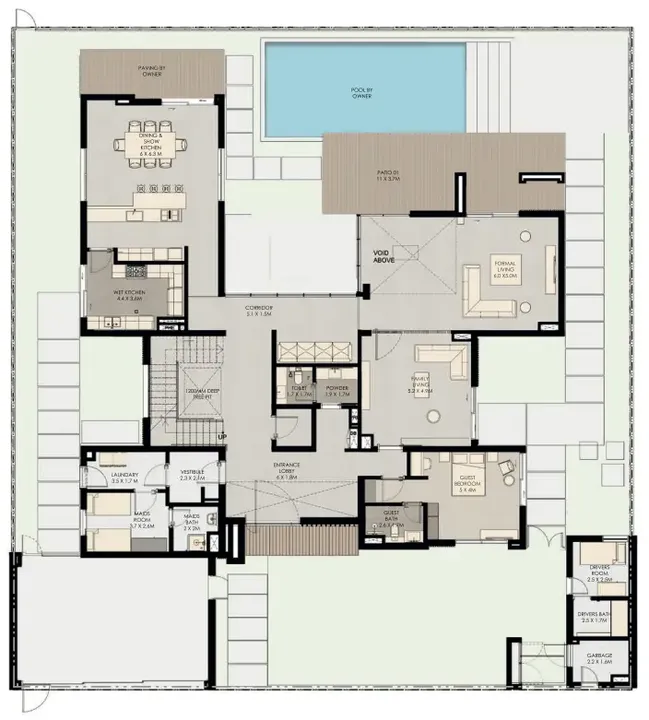 6 BR floor plan