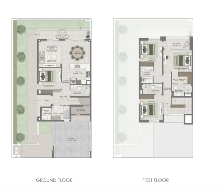 4 BR floor plan