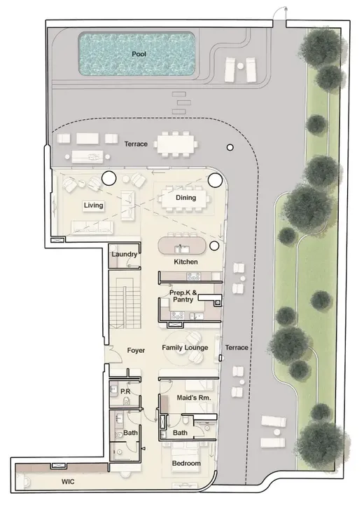 4 BR floor plan