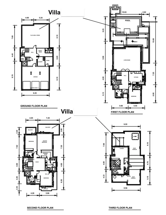 4 BR floor plan