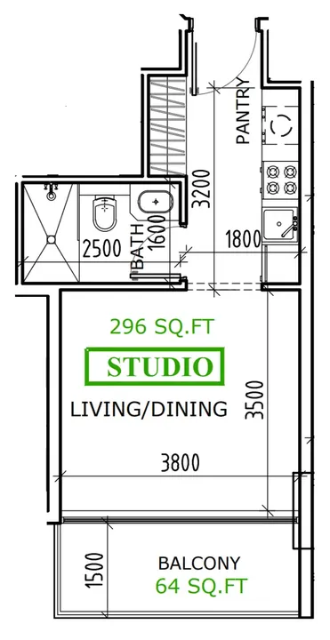 Studio floor plan