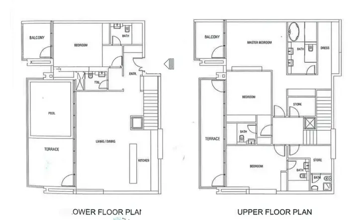 4 BR floor plan