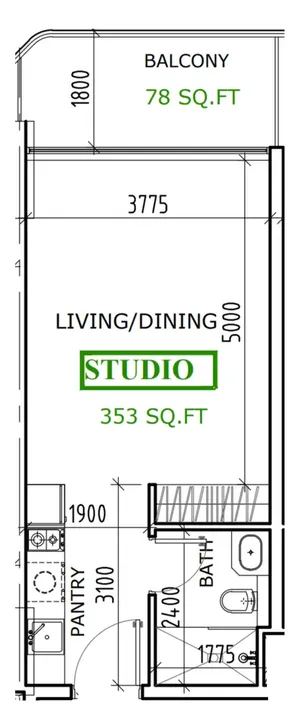 Studio floor plan