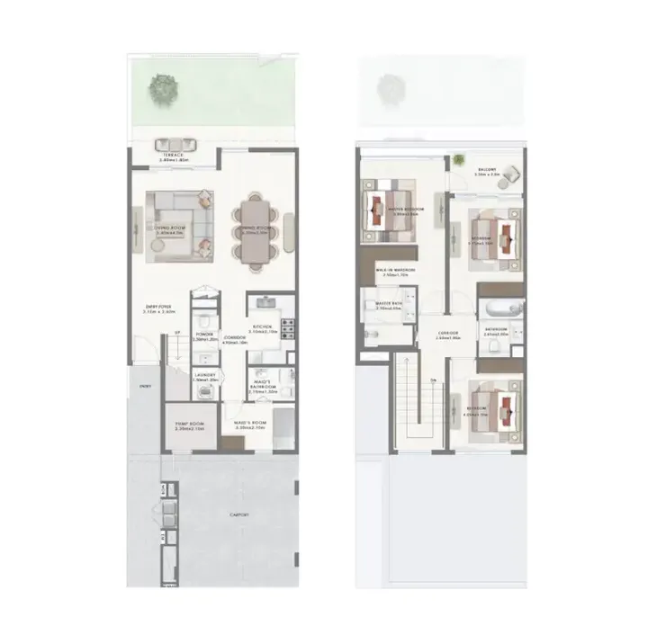 4 BR floor plan
