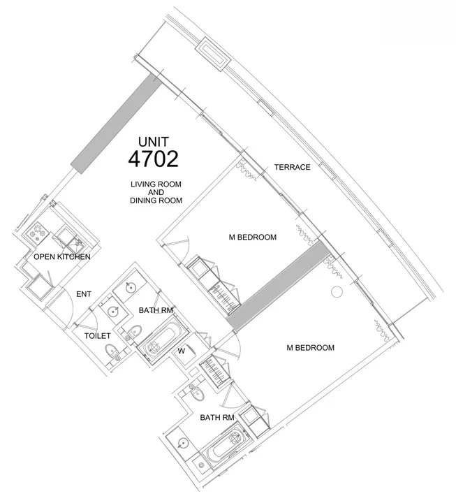 2 BR floor plan