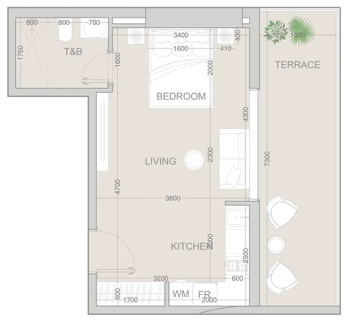 Studio floor plan