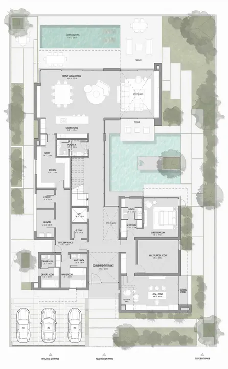 6 BR floor plan