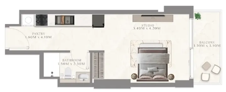 Studio floor plan