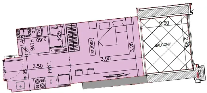 Studio floor plan