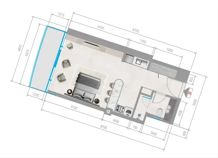 Studio floor plan