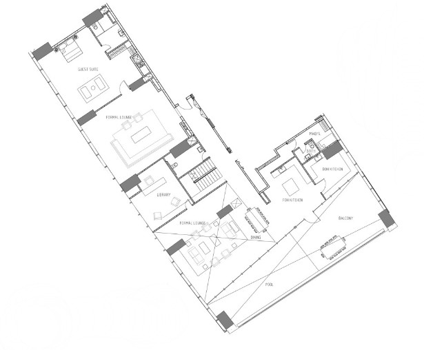 5 BR floor plan