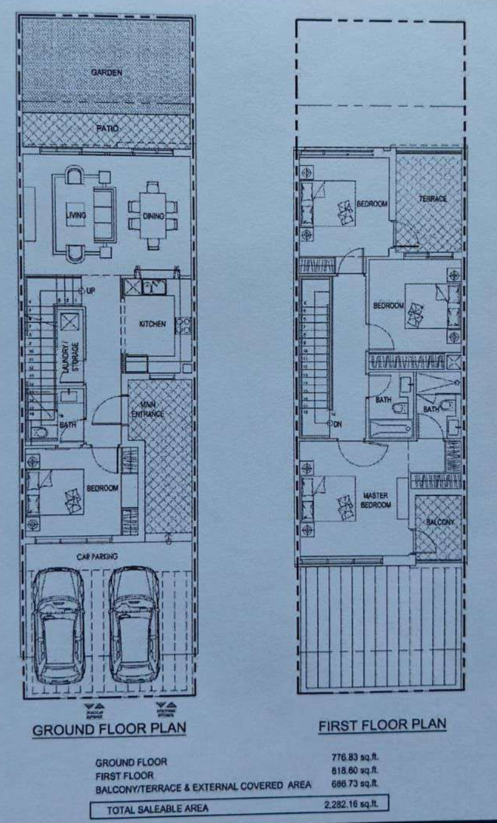 4 BR floor plan
