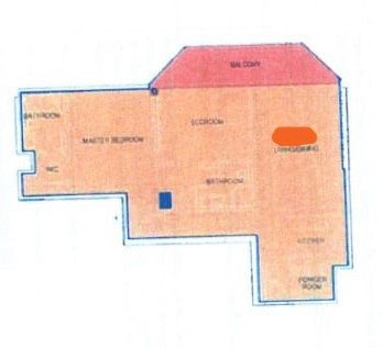 2 BR floor plan