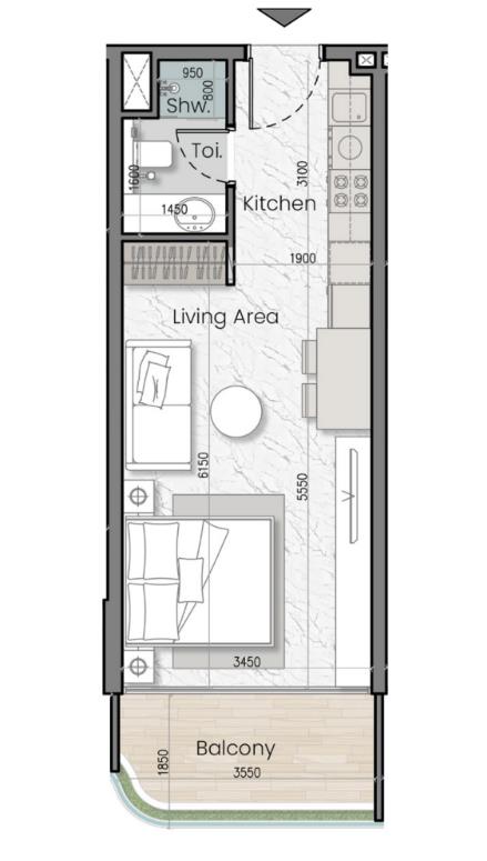 Studio floor plan