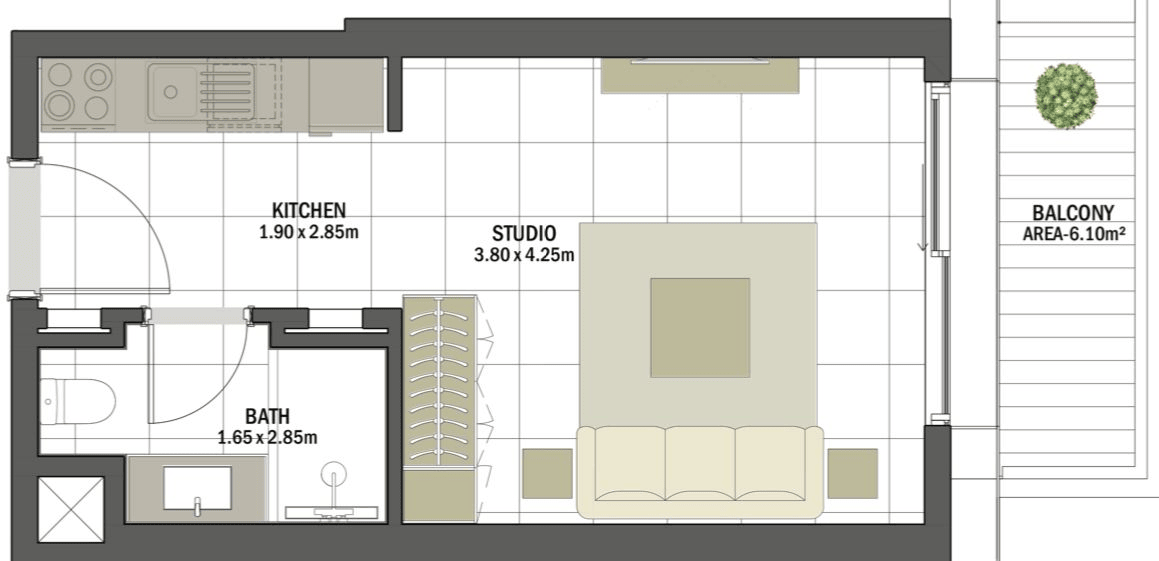 Studio floor plan