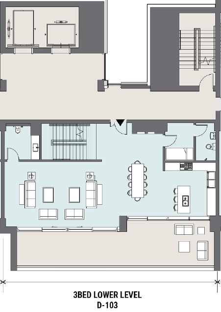 3 BR floor plan
