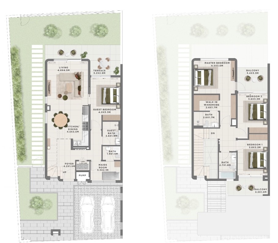 4 BR floor plan
