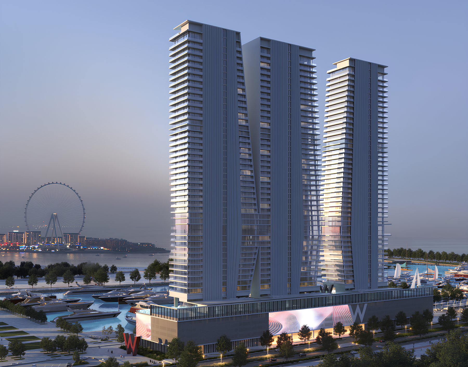 ARADA PROPERTIES "W Residences at Dubai Harbour Tower 2"-1 BR 1123,4632000AED