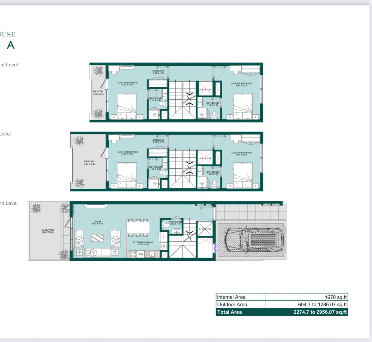 4 BR floor plan