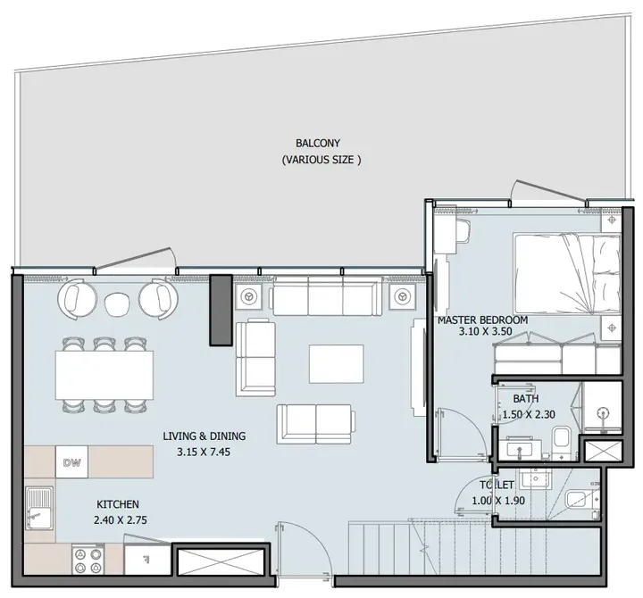 4 BR floor plan