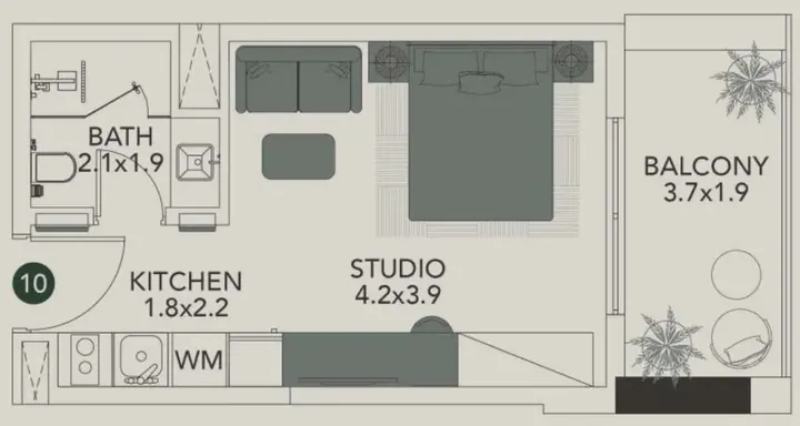 Studio floor plan