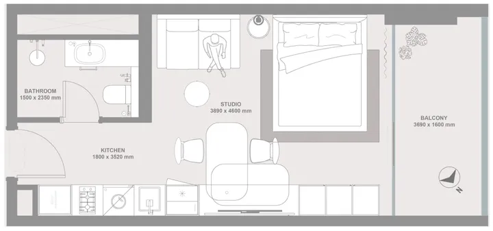 Studio floor plan