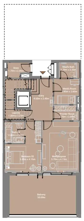 4 BR floor plan