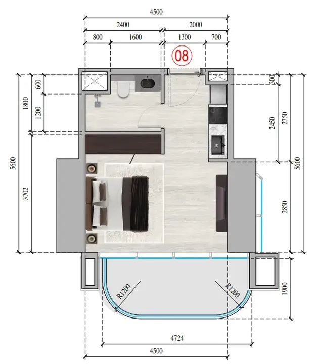 Studio floor plan