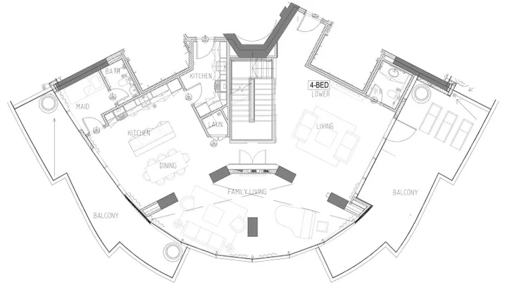 4 BR floor plan