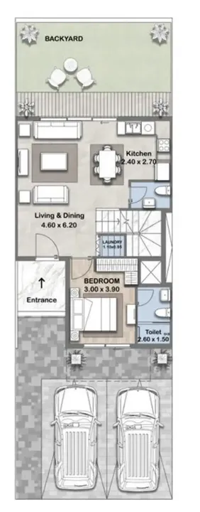 5 BR floor plan