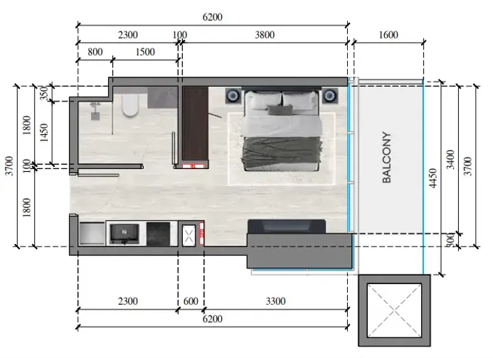 Studio floor plan