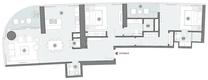 2 BR floor plan