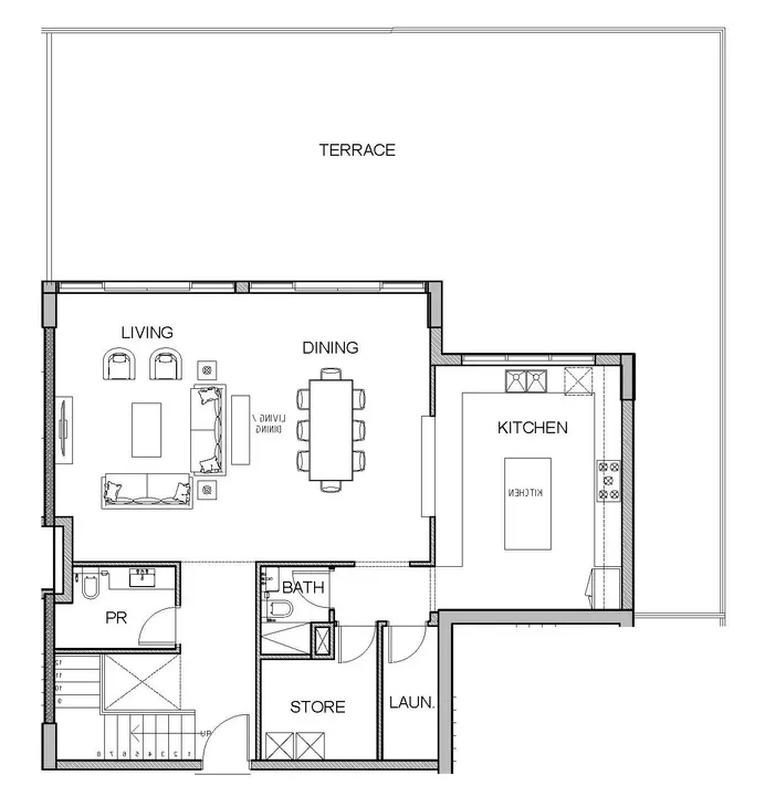 3 BR floor plan