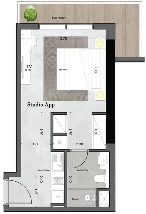 Studio floor plan