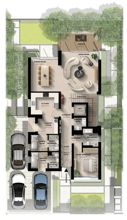 6 BR floor plan