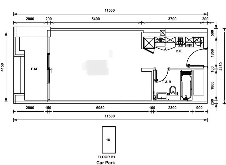 Studio floor plan