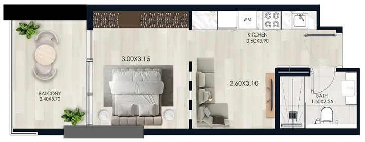 Studio floor plan