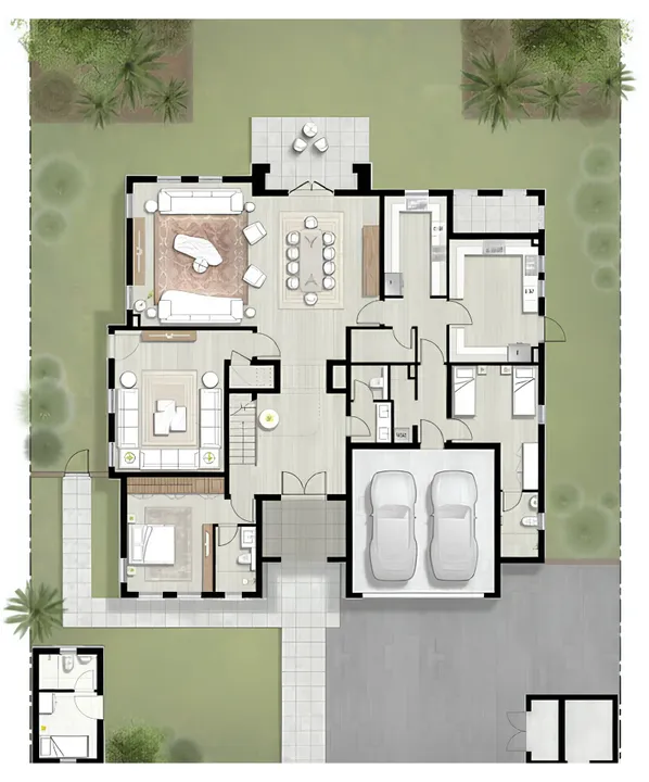 6 BR floor plan