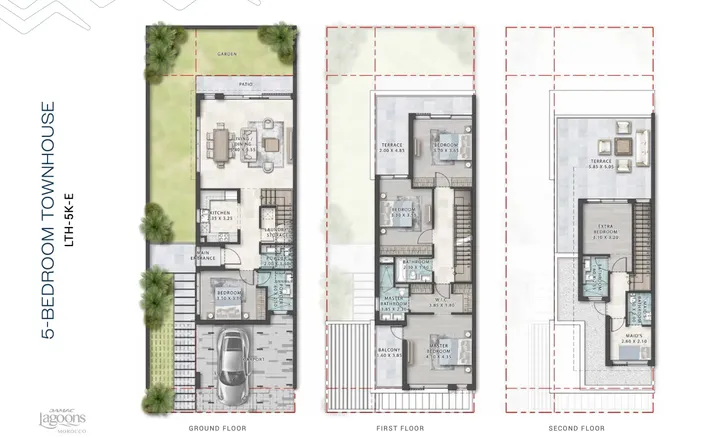 5 BR floor plan