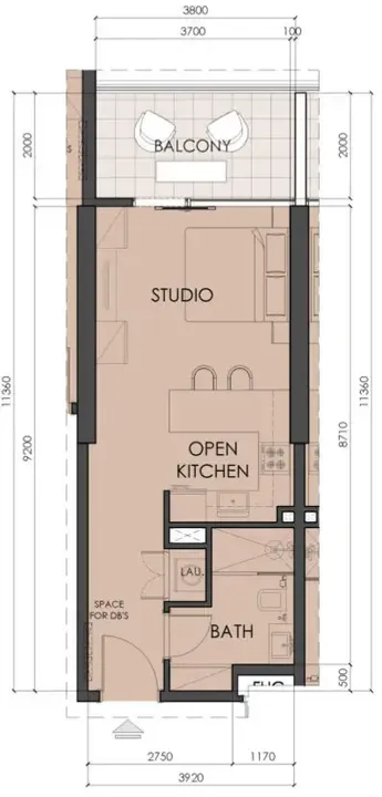 Studio floor plan