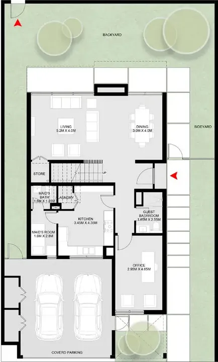 4 BR floor plan
