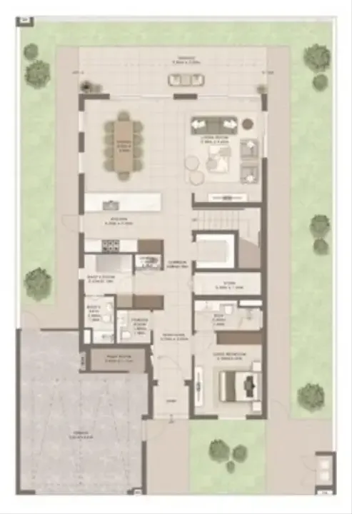 5 BR floor plan